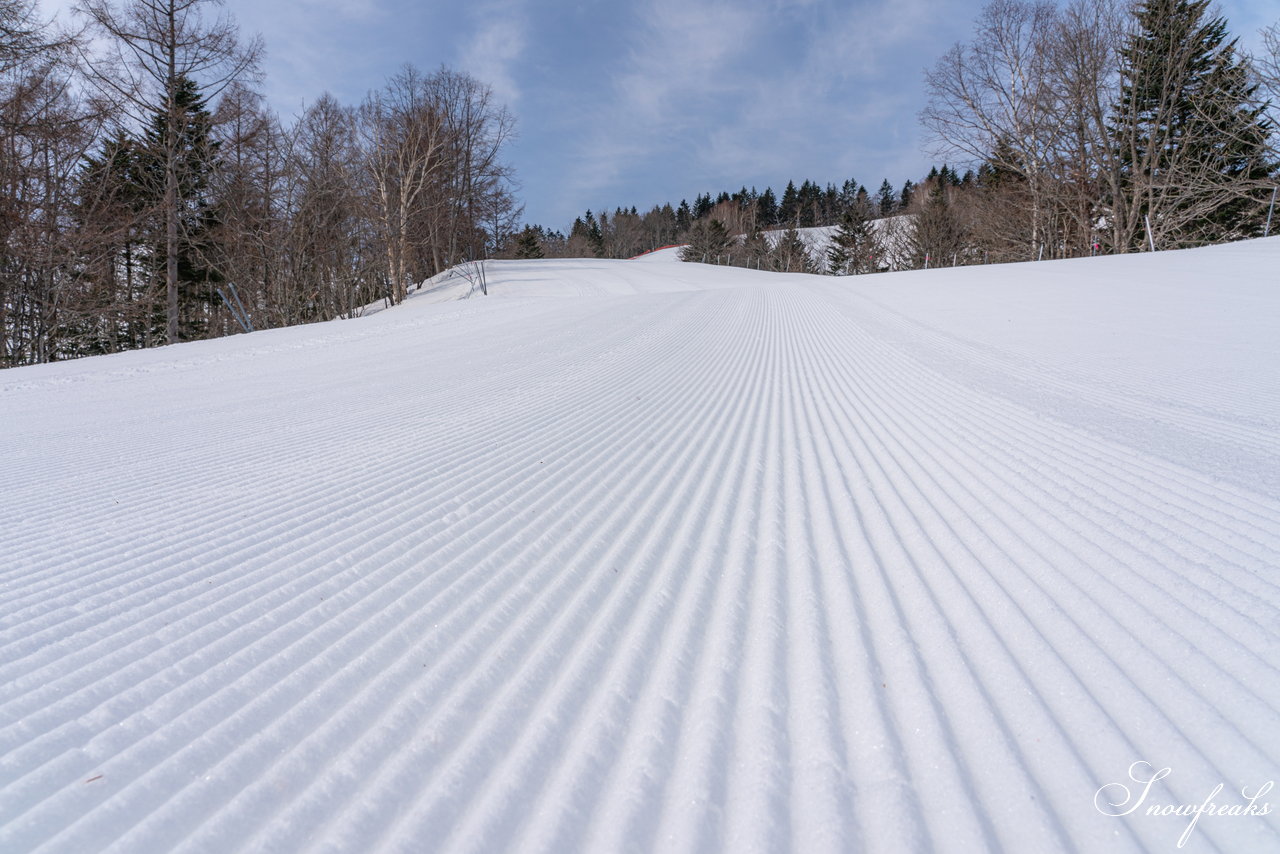 士別市日向スキー場　本当に明日でシーズン終了？！積雪たっぷり春雪セッション(^_-)-☆